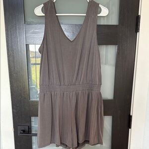 Gray Sleeveless Romper